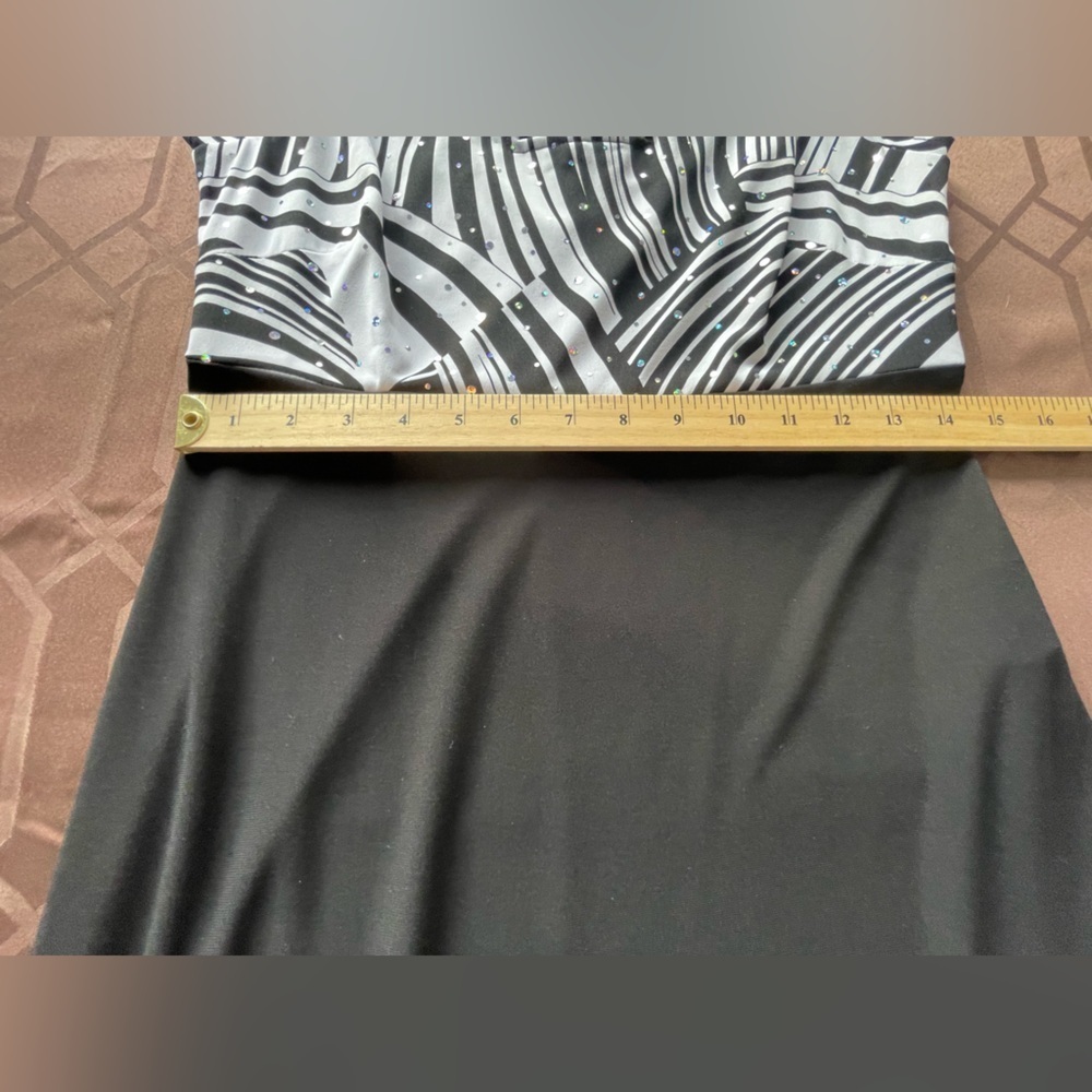 JOSEPH RIBKOFF Sleeveless Midi Dress - Sequinned Top and Ruffle Bottom Size 10 - Picture 9 of 13